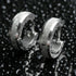 316L Surgical Steel Classic Frosted Men Women Hypoallergenic Huggie Hoop Earring